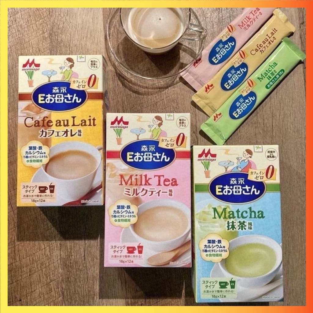 Sữa bầu Morinaga Nhật Bản vị Matcha, Trà sữa, Cafe cung cấp dinh dưỡng cho mẹ bầu [Mô-Mô-Shop]
