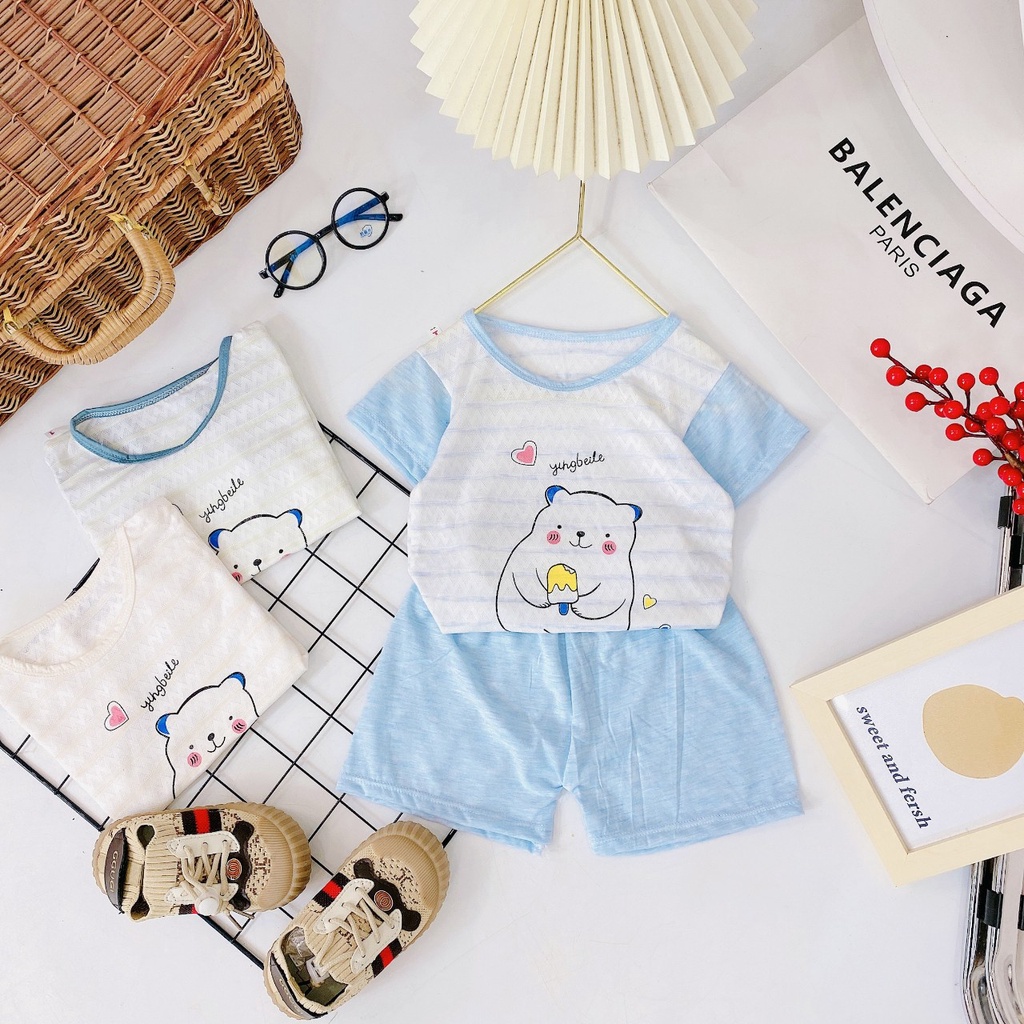 Bộ Cộc Tay Noubaby Chất Cotton Thông Hơi Xuất Nhật Cho bé Trai, bé Gái_Umeekids