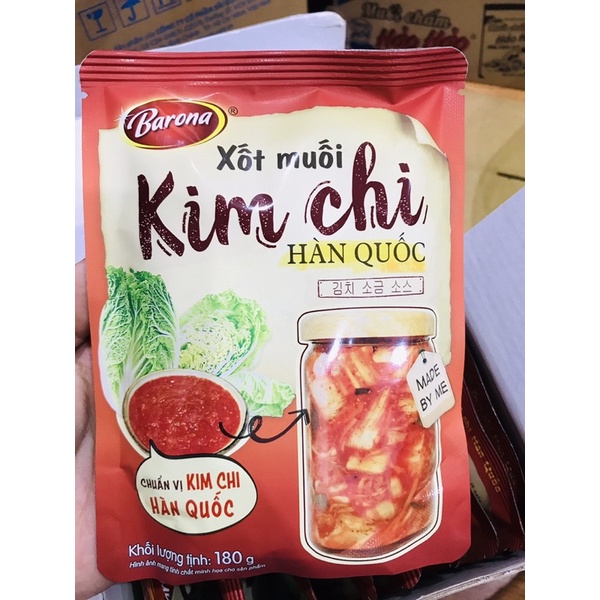 Combo 10 gói xốt muối kim chi Barona 180g siêu tiết kiệm