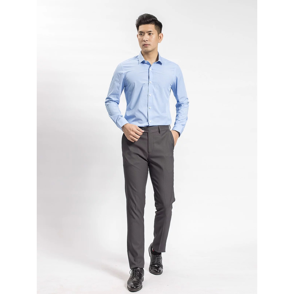 Áo Sơ Mi Nam Dài Tay ARISTINO ALS60708 Somi Công Sở Cao Cấp Màu Xanh Kẻ Ô Chữ Nhật Nhỏ Vải Sợi Tre Dáng Ôm Không Túi | BigBuy360 - bigbuy360.vn