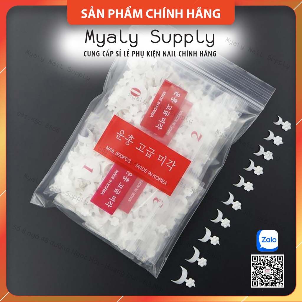 Móng Fen Đầu Móng Trắng Nail Tip 500 Móng Tiết Kiệm Thời Gian SP000724