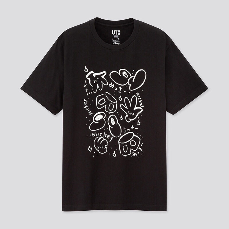 DISNEY Áo Thun Cotton Tay Ngắn Cổ Tròn In Hình Chuột Mickey Minnie Uniqlo Hợp Thời Trang Cho Nam Và Nữ