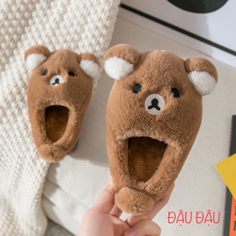 DÉP BÔNG LÔNG CỪU CHÚ GẤU CHO BÉ