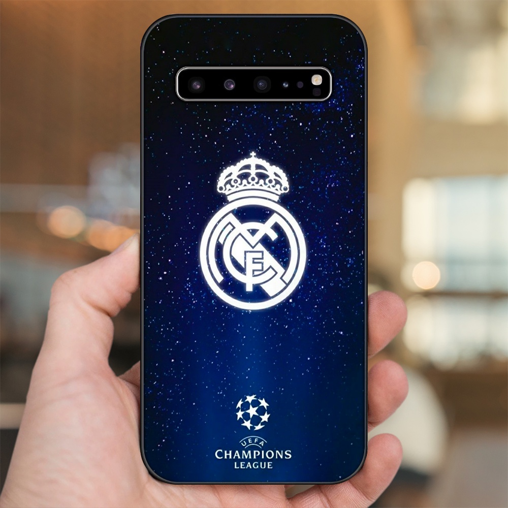 Ốp lưng Samsung S10, S10 5G, S10 Plus viền đen in hình Real Madrid