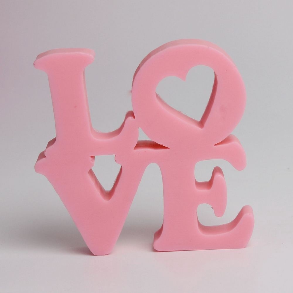 1 Khuôn Làm Bánh, Sô Cô La Hình Chữ Love 3D Bằng Silicone