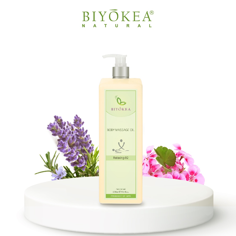 Dầu Massage Body Cao Cấp Biyokea Relaxing B2 Giúp Thư Giãn, Giảm Stress, Dưỡng Ẩm Da Được Dùng Trong Các Spa