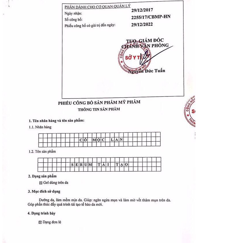 Cổ mộc lan tái tạo siêu tốc 50ml