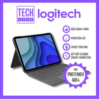Bộ bao da và bàn phím kèm chuột logitech folio touch cho ipad pro 11-inch và ipad air gen 4