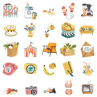Sticker đồ dùng trong nhà (50 stickers/hộp)