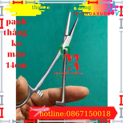 Panh Y Tế, Panh Gắp Phẫu Thuật, Pen Kẹp Y Tế, Panh Thẳng Không Mấu 14cm - Hàng Pakistan