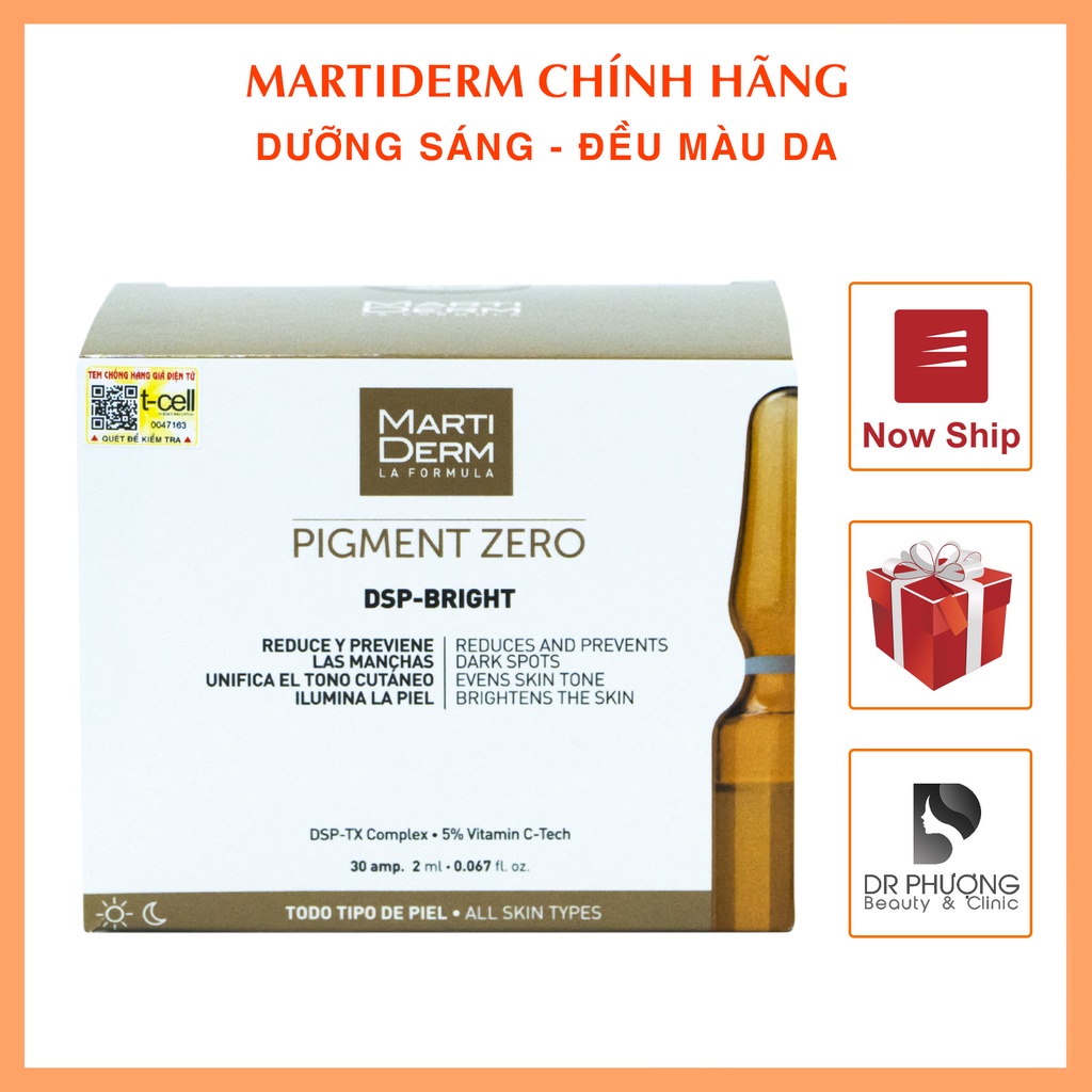 (ỐNG LẺ) MARTIDERM PIGZERO DSP BRIGHT Ampoule dưỡng sáng đều màu da ỐNG LẺ