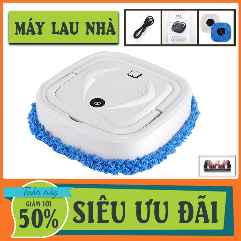 Máy Lau Nhà, Robot Lau Nhà,Có bảo hành - robot lau nhà tự động chạy êm lau khô, lau ướt sàn nhà gạch, gỗ. Mua Ngay !