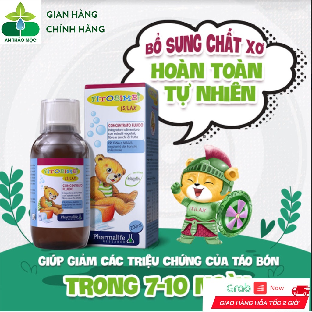 Chất Xơ FITOBIMBI ISILAX Bổ Sung Giúp Bé Hết Táo Bón Tiêu Hóa Ổn Định.Chai 200ml