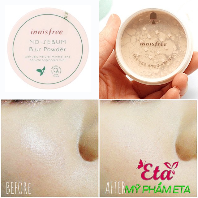 Phấn bột Innisfree No Sebum PORE BLUR Powder kiềm dầu trắng hồng tự nhiên [New 2019] | BigBuy360 - bigbuy360.vn