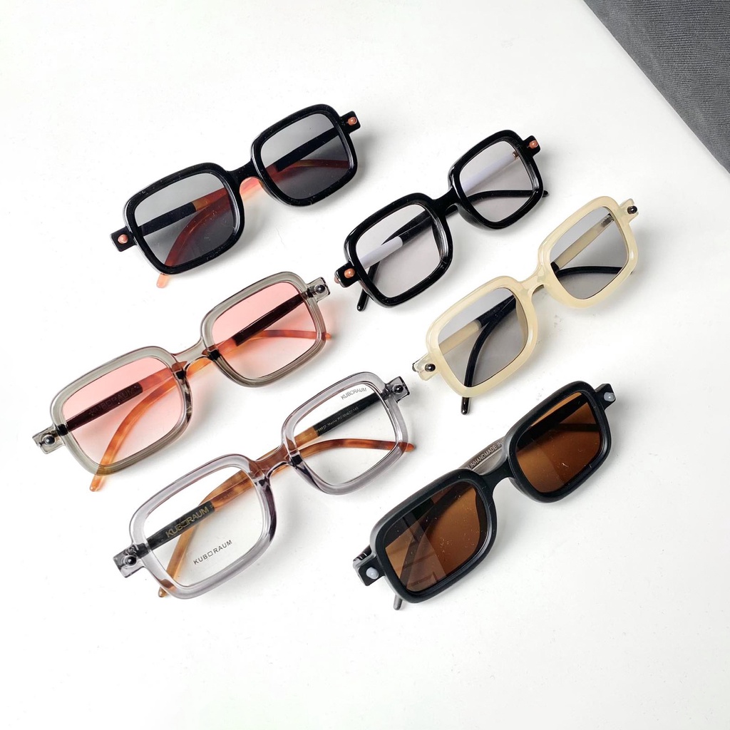 Kính mát kuboraum nam nữ gọng vuông phi công thời trang