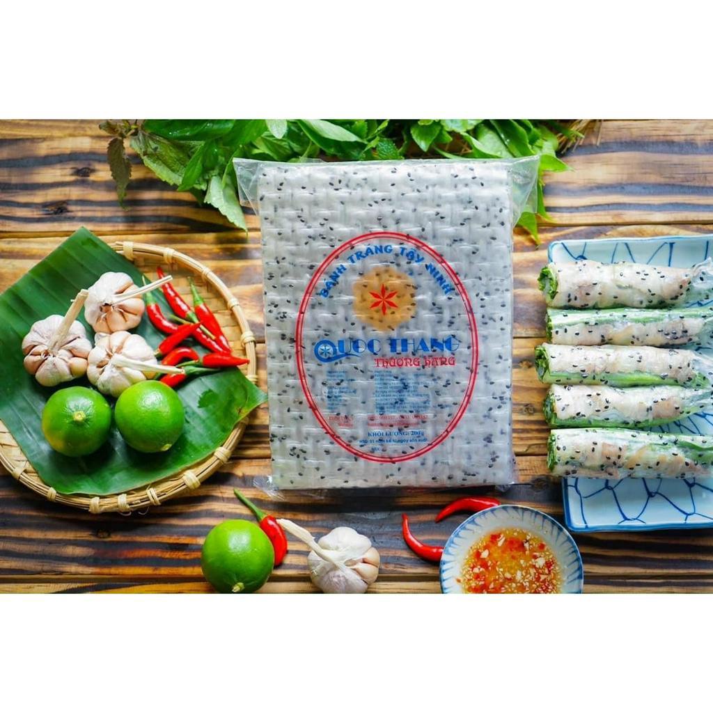 Bịch 500g Bánh Tráng Mỏng Mè Đen Tây Ninh hiệu Quốc Thắng