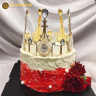 Vương miện hoàng tử nhựa trang trí bánh