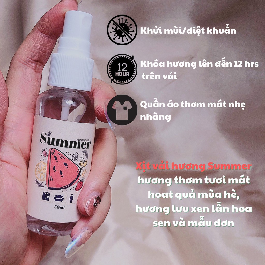 Xịt Thơm Body Mist quần áo Fabric Perfume - Linen Perfume 50ml. | BigBuy360 - bigbuy360.vn