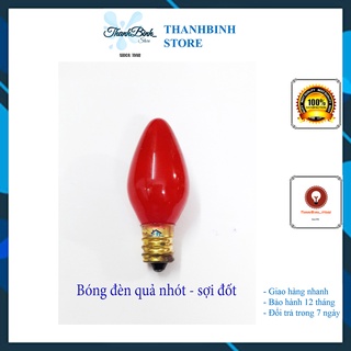 BÓNG ĐÈN QUẢ NHÓT SỢT ĐỐT ĐUI E12/ BÓNG ĐÈN THỜ