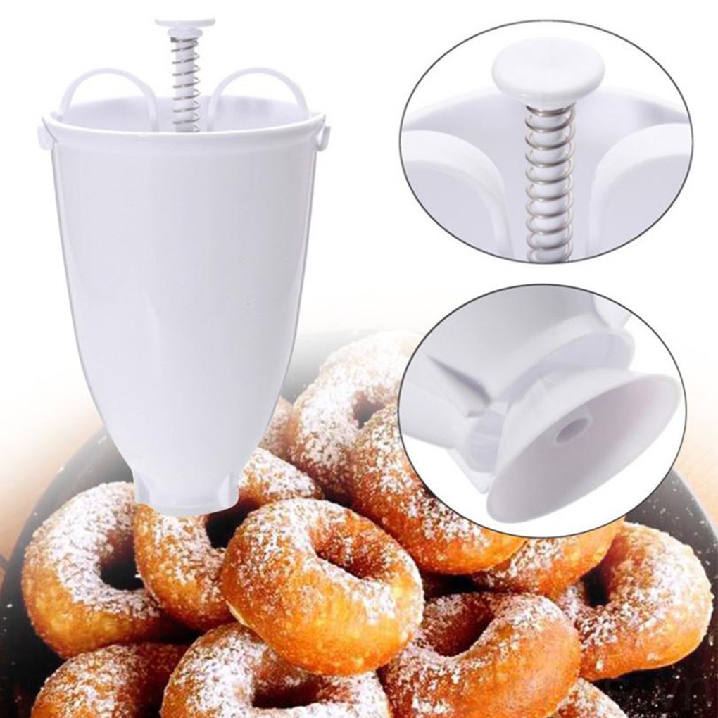 Dụng cụ tự làm bánh donut chất liệu nhựa màu sứ dùng trong nhà bếp