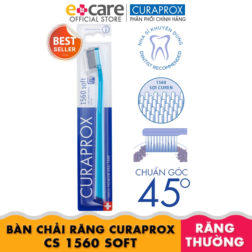 [Mã BMBAU50 giảm 7% đơn 99K] Bàn chải răng mềm Curaprox CS 1560 Soft - Thụy Sĩ