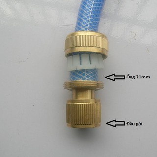 ĐẦU ĐỒNG NỐI ỐNG 21MM RA NỐI KHỚP NỐI NHANH -DIY556