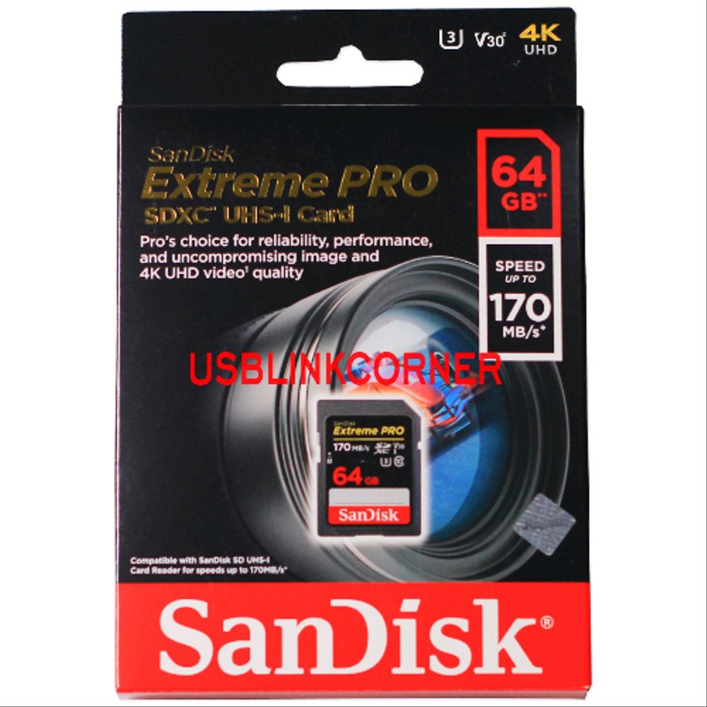 Thẻ Nhớ Sandisk Extreme Pro Sdxc Sd 64gb 170mbps