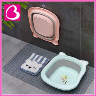 Thau Chậu Rửa Mặt Gấp Gọn Hình Chú Bò Sữa Và Chó Con Dễ Thương Cho Bé Yêu