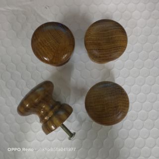 Tay nắm tủ - dạng núm tròn - bằng gỗ
