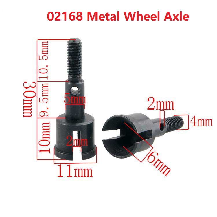 Set 2 Trục Bánh Xe 02168 Cho Xe Điều Khiển Từ Xa 1/10 HSP 94122 94166 Nitro