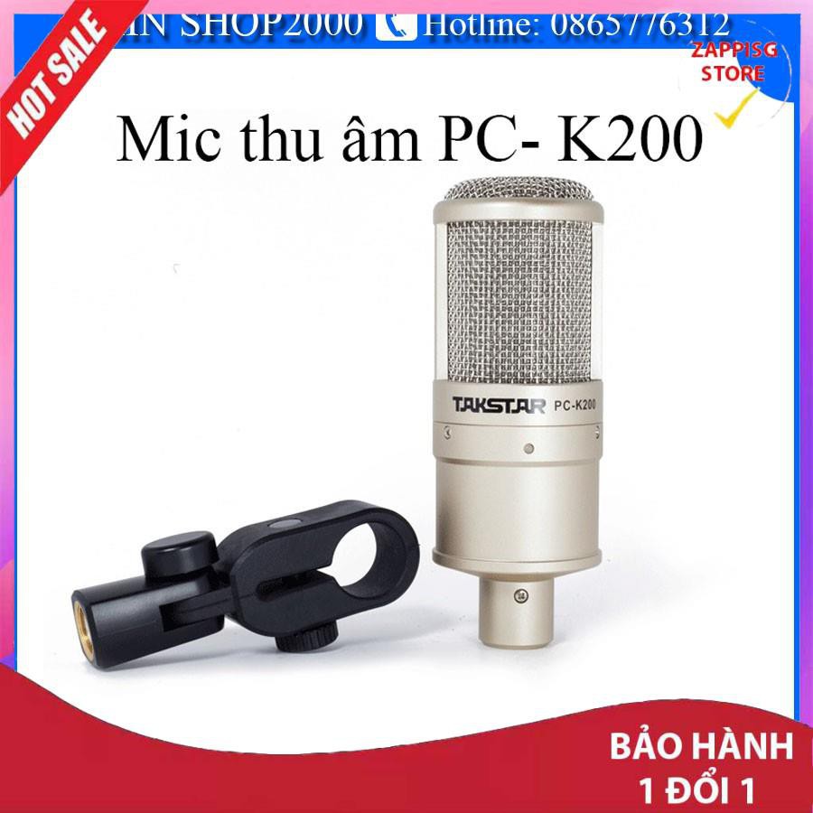 Micro thu âm không cần soundcard,Mic thu âm PC- K200  - Bảo hành 1 đổi 1 new 2021