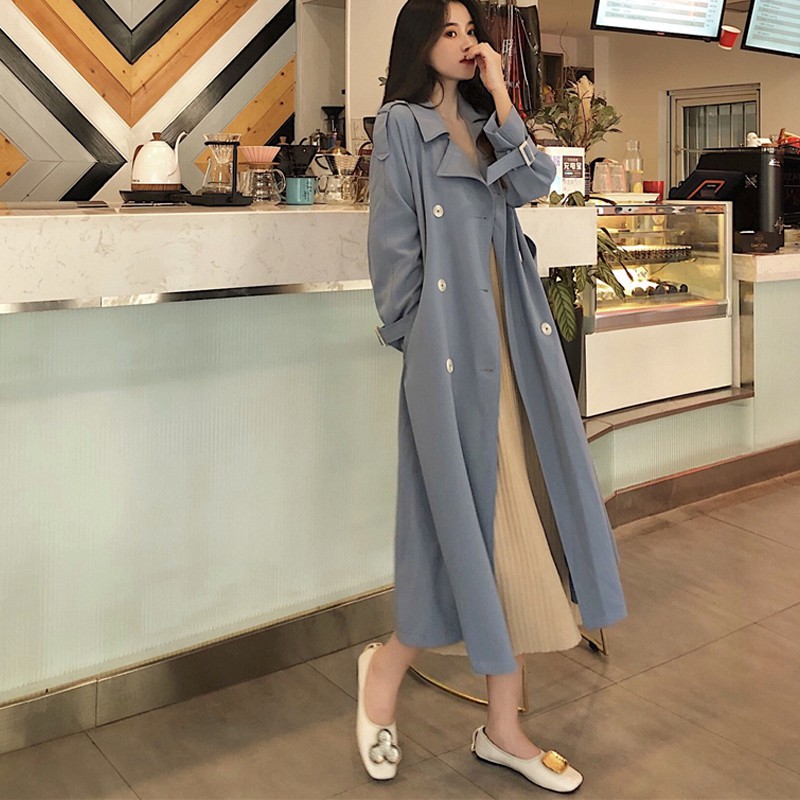 Áo khoác ulzzang măng tô hàn quốc hai màu freesize(kèm ảnh khách)
