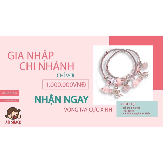  50 BỊCH BÁNH TRÁNG ABI GIÁ CHI NHÁNH TẶNG NGAY VÒNG CHARM TAY[SL CÓ HẠN]