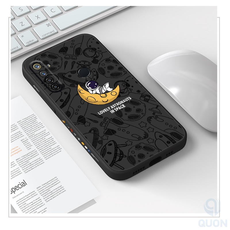 Ốp điện thoại silicon mềm phi hành gia dành cho Realme 8 7 5 6 Pro 6i 7i 8i v13 C17 A16K