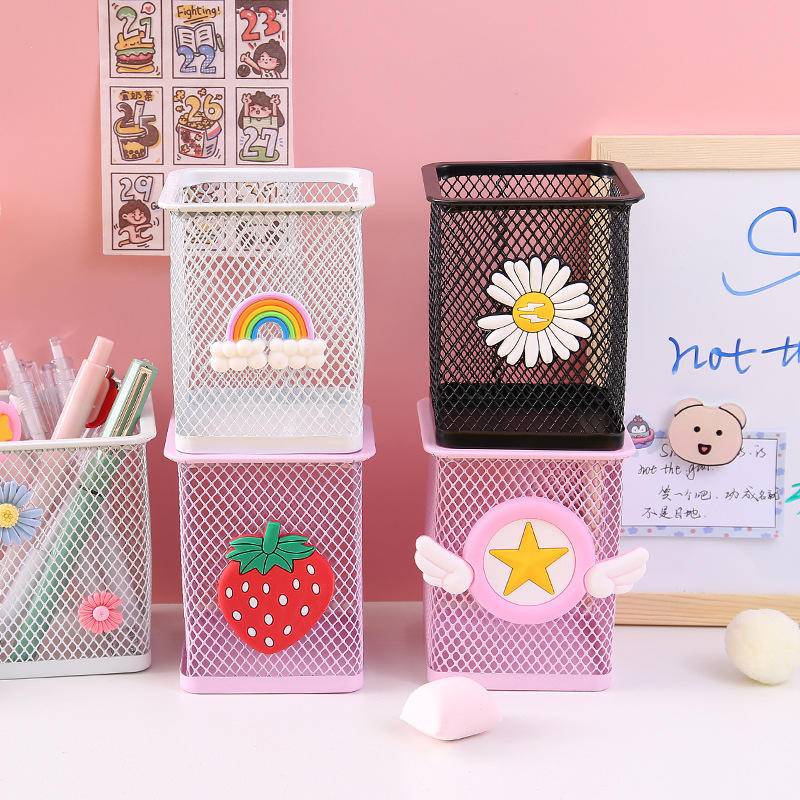 ⭐ iLado ⭐ Hộp bút trong suốt Ống đựng bút thùng đựng hàng hộp văn phòng phẩm lưới hộp đựng bút trong s hộp bút trong kệ văn phòng phẩm để bàn kệ đựng văn phòng phẩm hộp nhựa đựng