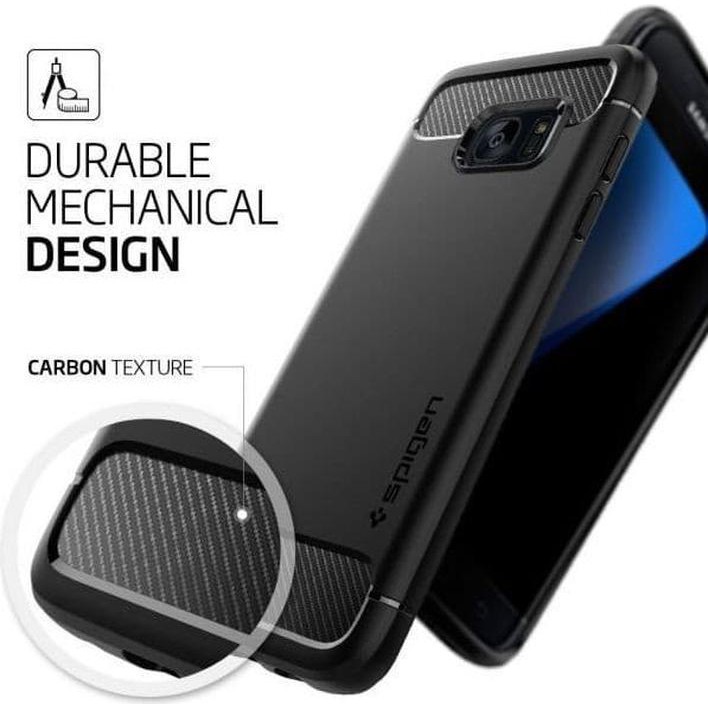 SPIGEN Ốp Lưng Bảo Vệ Cao Cấp Cho Galaxy S7 Edge Đen