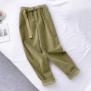 Quần dài vải nhung kẻ