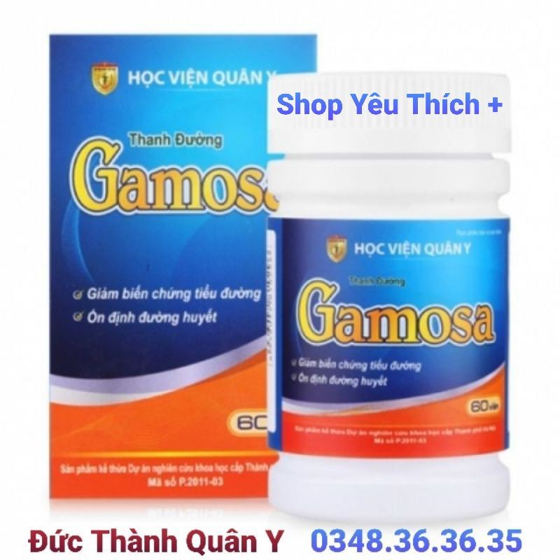 2 Hộp Gamosa Học viện Quân Y - Hỗ Trợ Bệnh Nhân Tiểu Đường