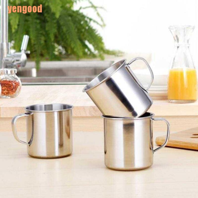 Bộ 6 Cốc Uống Cà Phê Bằng Thép Không Gỉ Tiện Dụng Cho Hoạt Động Ngoài Trời