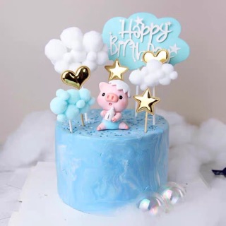 Heo sứ trang trí bánh kem