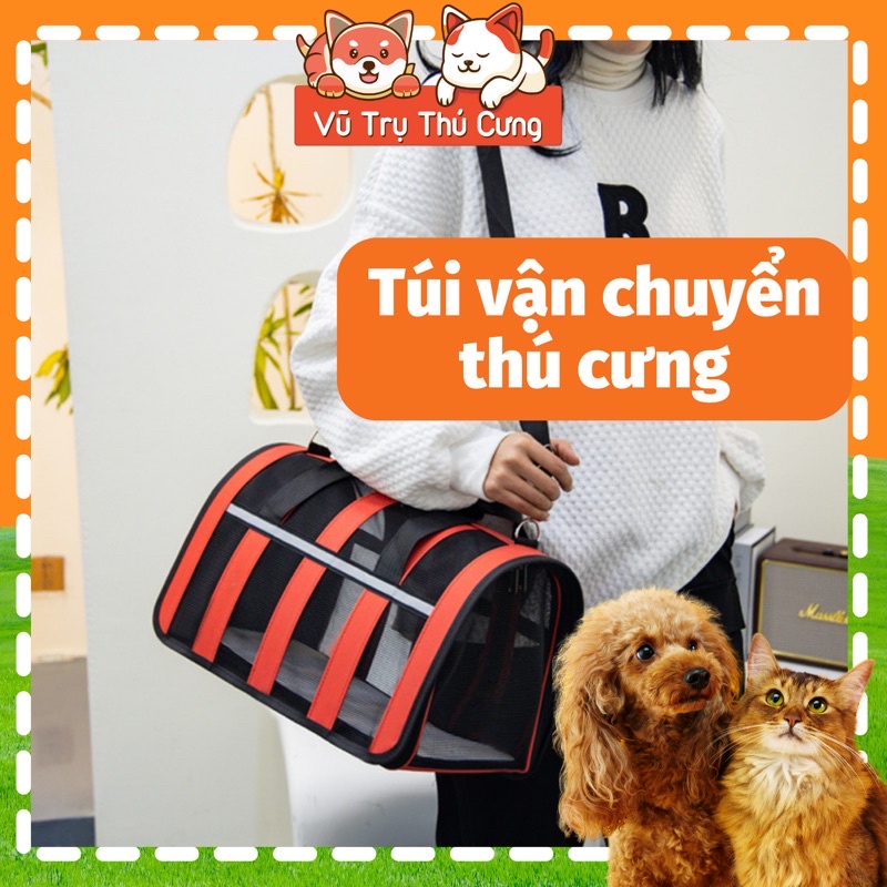 Túi vận chuyển Chó Mèo bằng lưới thoáng khí, nhiều size