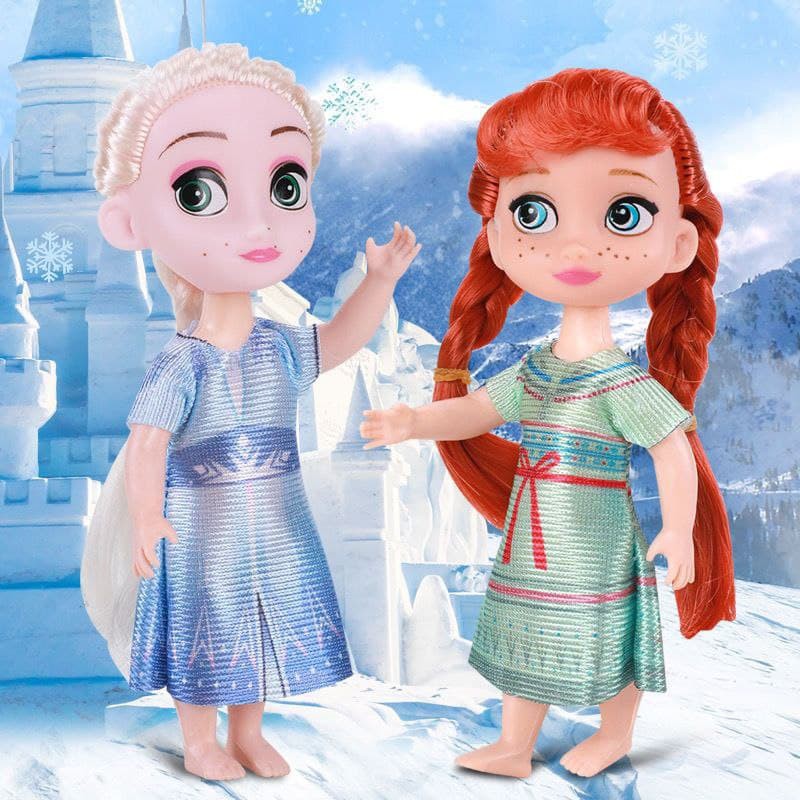 DISNEY Set 6 mô hình búp bê barbie Elsa Anna trong Frozen II dùng để trang trí 1 bộ 6 cái