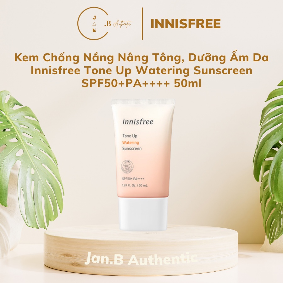 Kem chống nắng nâng tông innisfree Tone Up Watering Sunscreen SPF 50+ PA++++ 50ml