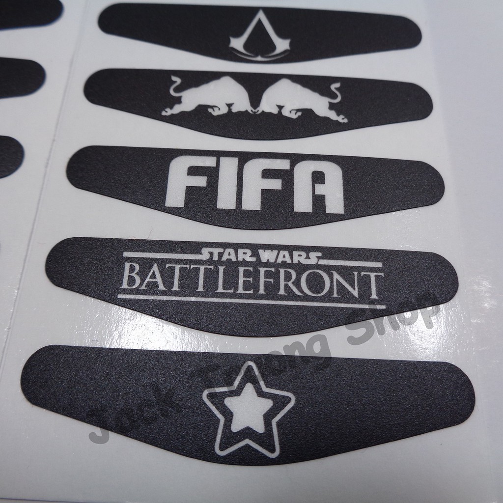 Sticker dán đèn LED tay cầm PS4 và PS4 Pro Slim Trắng đen Bán cặp | BigBuy360 - bigbuy360.vn