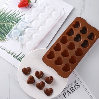 Khuôn Silicone 15 lỗ hình trái tim dùng làm socola