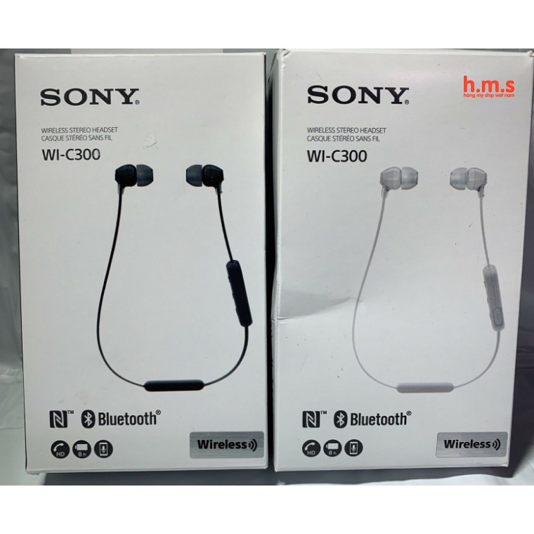 Tai nghe nhét tai trong tai Bluetooth không dây NFC Sony WI-C300 w / Micrô LIKENEW CHÍNH HÃNG