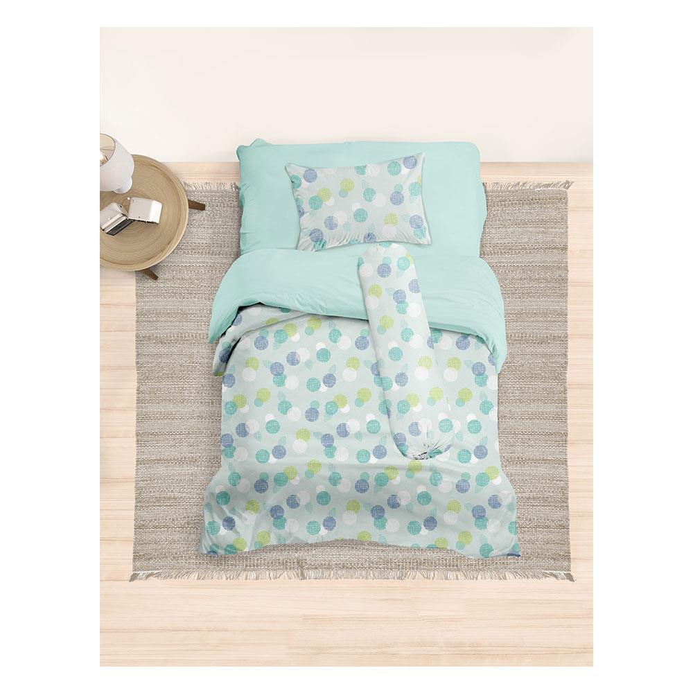 HomeBase HLS Bộ Trải giường ngủ Queen size 4 sản phẩm bằng Microfiber CANVA Thái Lan W106.68xD31xH198cm màu xanh lá
