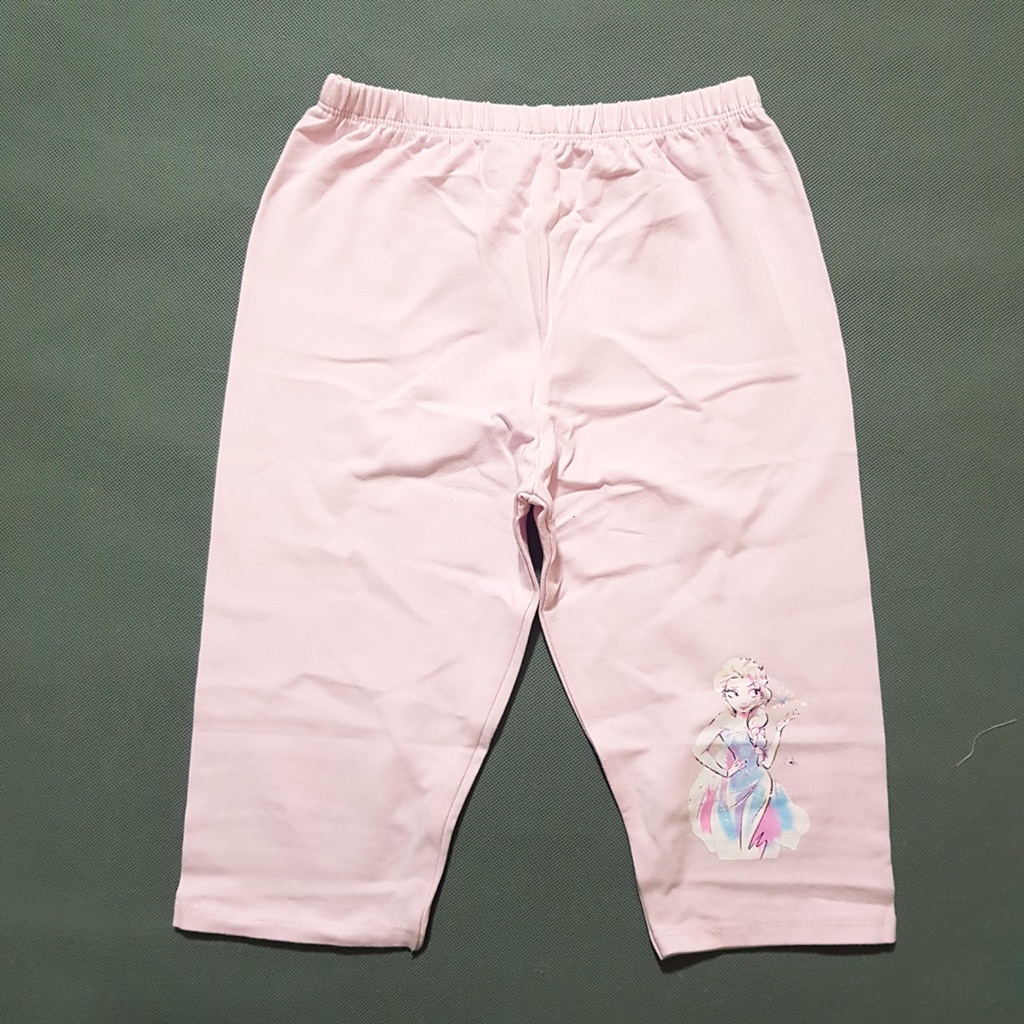 Quần legging lửng bé gái size đại in công chúa elsa