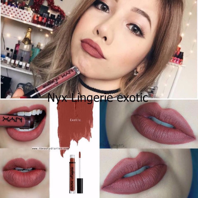 Son kem NYX Professional Makeup Lingerie Liquid Matte Lipstick LIPLI12 Exotic