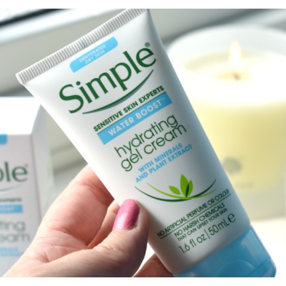 [TOP 1 SHOPEE] Kem dưỡng ẩm da khô Simple Water Boost Hydrating Gel Cream 50ml (Bill Anh)